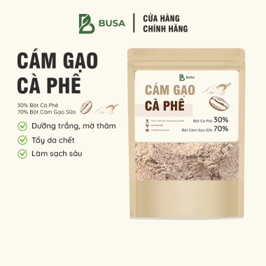 Cám Gạo Cà Phê 1KG BUSA - Tẩy Da Chết, Dưỡng Trắng Sạch Sâu Cho Mặt & Body, 42.000đ
