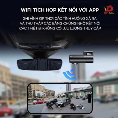 Cam hành trình 1.080P siêu nét cho xe ô tô - Kết nối app, ưu đãi 675k 6