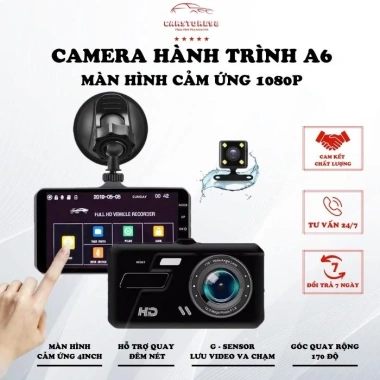 Cam Hành Trình A6 Plus FULLHD 1.080P 12-24V Ghi Hình Trước Sau Xe Tải, Xe Con 509.000đ