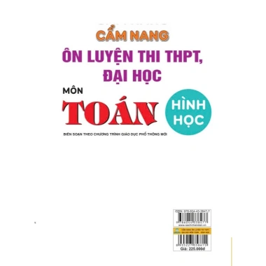 Cẩm Nang Ôn Luyện Thi THPT và ĐH Toán Hình Học - Giá Ưu Đãi 180.000 VNĐ