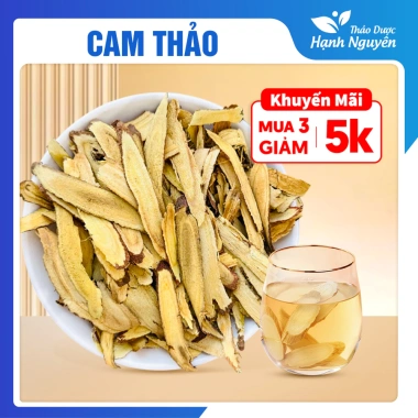 Cam thảo khô 100g - Trà phiến vị ngọt, giảm ho, khan tiếng - 18.000₫