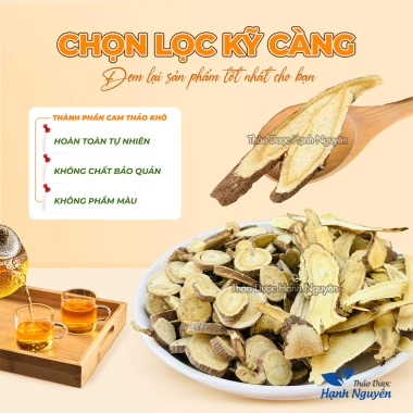 Cam thảo khô 100g - Trà phiến vị ngọt, giảm ho, khan tiếng - 18.000₫