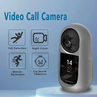 Camera 360° Wifi SKYWORTH AI Home 5MP – Màn Hình Thông Minh, Đàm Thoại 2 Chiều, Báo Cháy & Ngã, Giá 3 Triệu