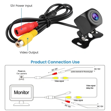 Camera AHD 1.080P lùi xe Quan sát phía sau, tầm nhìn ban đêm, chống nước, 182.600₫