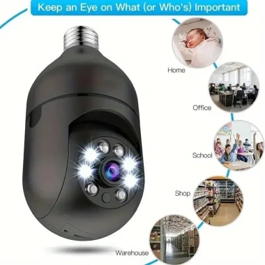 Camera bóng đèn E27 4X Zoom AI - Phát hiện chuyển động người, ban đêm màu sắc, giá 331k