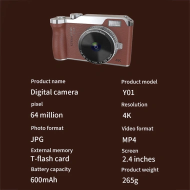 Camera CCD 4K 2.4 inch 6.400MP 16x Zoom - Học sinh, người mới bắt đầu, 770k 6