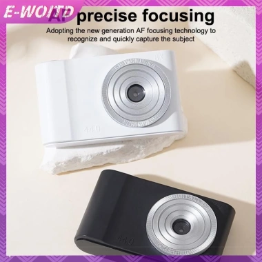 Camera CCD Mini 44MP E-WOITD 4K Zoom 8X, Ống kính đôi, thẻ nhớ, cho bé gái - Quà tặng HNVN 5
