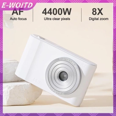 Camera CCD Mini 44MP E-WOITD 4K Zoom 8X, Ống kính đôi, thẻ nhớ, cho bé gái - Quà tặng HNVN 6