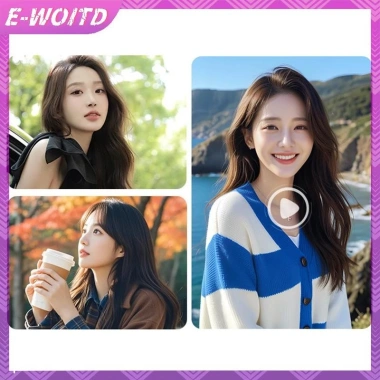 Camera CCD Mini 44MP E-WOITD 4K Zoom 8X, Ống kính đôi, thẻ nhớ, cho bé gái - Quà tặng HNVN 9