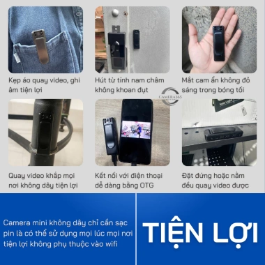 Camera chống trộm không dây M10 nâng cấp - Pin 10h, góc rộng 2trong1, ghi âm, 246.500đ 6