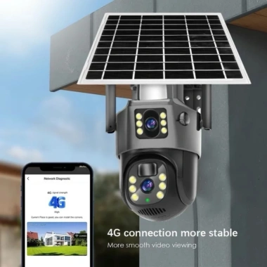 Camera ESEE Ngoại Trời Sim 4G Năng Lượng Mặt Trời 2 Ống Kính - Giảm 20% Đổi 1 5