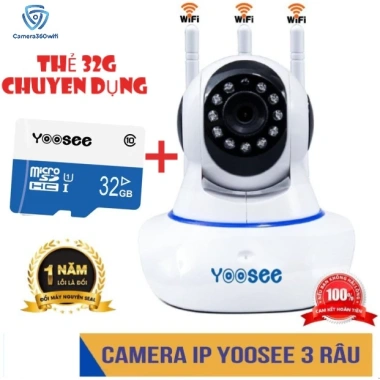 Camera Full HD 1.080P Yoosee 3 Râu 2.0 Free Ship, Kèm Thẻ Nhớ 32GB, Giá 1.030.000₫