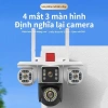Camera giám sát ngoài trời 4 mắt 3 màn hình, đêm màu, chống nước, phát hiện chuyển động, bảo hành 24 tháng 2