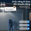 Camera giám sát ngoài trời 4 mắt 3 màn hình, đêm màu, chống nước, phát hiện chuyển động, bảo hành 24 tháng 7