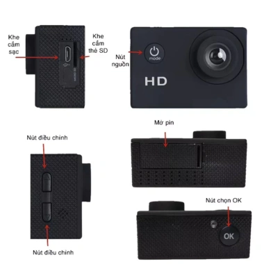 Camera hành động Osuno A9 1.5 màn hình kép chống nước - giá 354.000₫ giảm từ 449.580₫ 6