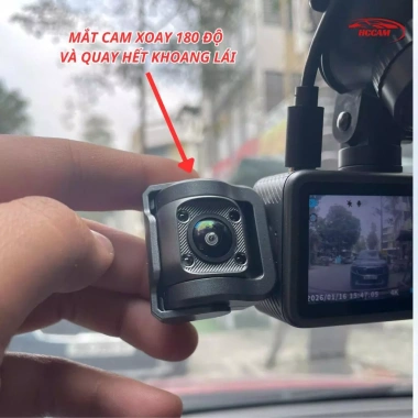 Camera Hành Trình 3 Mắt 4K M3 PRO HCCAM – WiFi, Quay Đêm Rõ, Ghi Trước & Sau, 1.107.000₫