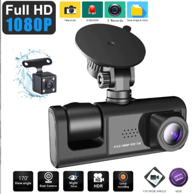 Camera hành trình 3 mắt Full HD 1.080P - Wifi kết nối, xem trên điện thoại, giảm giá, Giá chỉ 361.250 VND