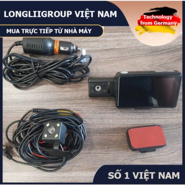 Camera hành trình 3 mắt ghi hình chất lượng cao, xem qua điện thoại, màn hình & app - Longliigroup giảm 20%