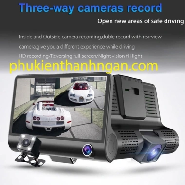 Camera hành trình 3 mắt giá 310.000₫ - Độ nét HD, góc rộng, ghi âm rõ, giá sốc