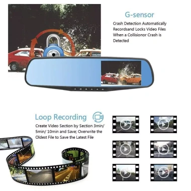 Camera hành trình 3 trong 1 FHD 1.080P chống chói, gương xanh, DVR & camera lùi - 347.513₫