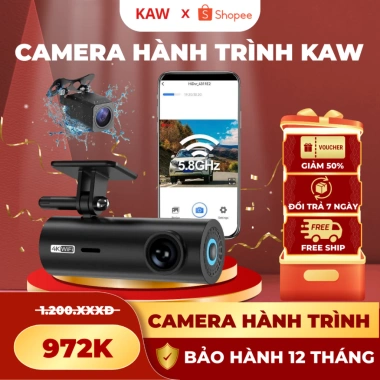Camera Hành Trình 4K KAW Góc Quay Rộng, Quay Đêm 3M, App Di Động - 1.267.000₫