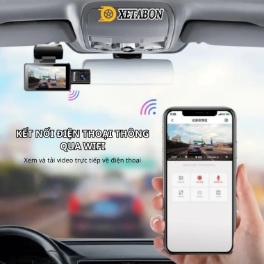 Camera hành trình 4taxi 360 độ 1.080P DVR hồng ngoại ban đêm, kết nối điện thoại, bảo hành 12 tháng - Giá chỉ 700.000