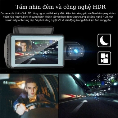 Camera hành trình 4TAXI Pro 3 mắt cam 2K/FHD, 4Taxi 2 mắt cam, kết nối smartphone, bảo hành 12 tháng - giá chỉ 699.000₫