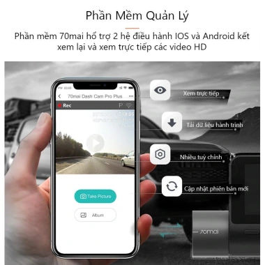 Camera hành trình 70mai A500s 2.7K - Cảnh báo va chạm, lệch làn, GPS, bảo hành 1 năm - Giá 2.119.000₫ 6