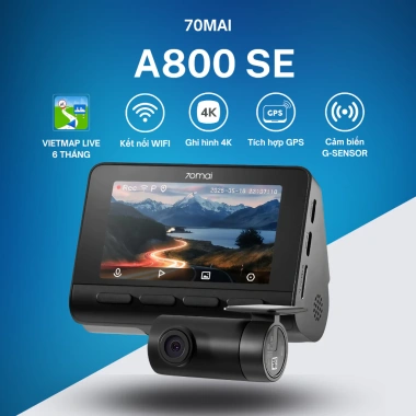 Camera hành trình 70mai A800SE 4K HDR VIETMAP LIVE - Bản quốc tế, bảo hành 12 tháng, giảm còn 2.85 triệu