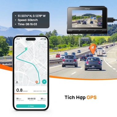 Camera hành trình 70mai A800SE 4K HDR VIETMAP LIVE - Bản quốc tế, bảo hành 12 tháng, giảm còn 2.85 triệu