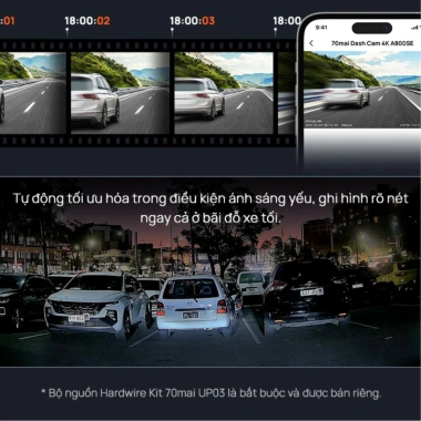 Camera hành trình 70mai A800SE 4K HDR VIETMAP LIVE - Bản quốc tế, bảo hành 12 tháng, giảm còn 2.85 triệu