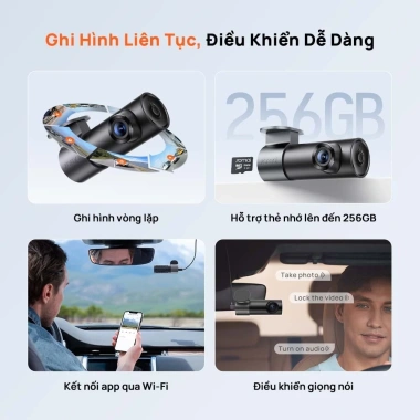 Camera Hành Trình 70mai M310 Plus 3K HD Quốc Tế - Ghi Hình 3K, Điều Khiển Giọng Nói, Giá 2.21 Triệu
