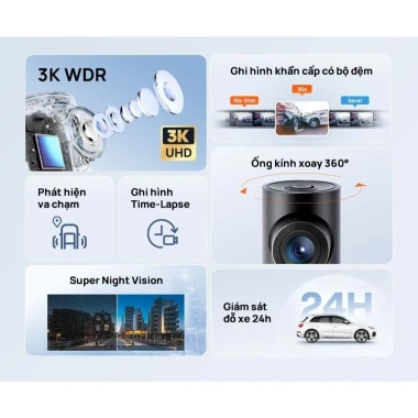 Camera Hành Trình 70mai M310 Plus 3K HD Quốc Tế - Ghi Hình 3K, Điều Khiển Giọng Nói, Giá 2.21 Triệu 9 Camera Hành Trình 70mai M310 Plus 3K HD Quốc Tế - Ghi Hình 3K, Điều Khiển Giọng Nói, Giá 2.21 Triệu 9