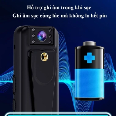 Camera hành trình cài áo siêu nhỏ gọn Full HD 1.080P, ghi hình 15h - Giá chỉ 638.000đ