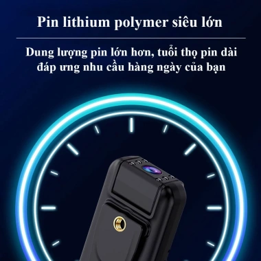 Camera hành trình cài áo siêu nhỏ gọn Full HD 1.080P, ghi hình 15h - Giá chỉ 638.000đ