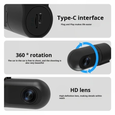 Camera hành trình CONOPERY 360° HD 1.080P, quan sát ban đêm hồng ngoại, ghi âm & điều khiển app - 302.830₫