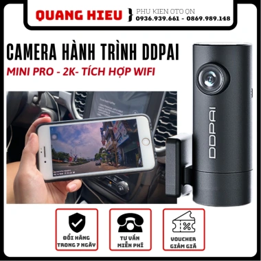 Camera hành trình DDPai Mini Pro UHD 1.296P Quốc tế chính hãng bảo hành 12 tháng giá ưu đãi 1,200,000₫