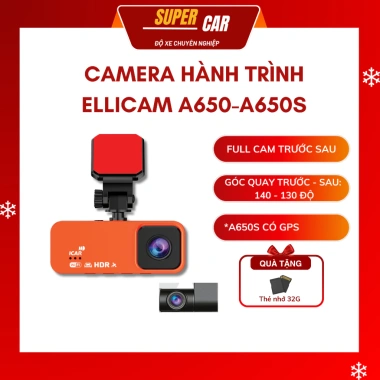 Camera hành trình Ellicam A650/A650S GPS định vị, ghi tốc độ & vị trí xe - Giá chỉ 1.980.000 VND