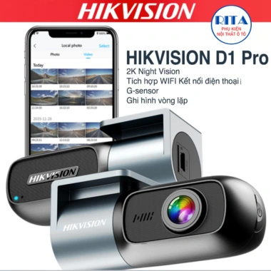 Camera hành trình Hikvision D1 Pro 2K Wifi xoay 360 - Chính hãng, giá 820.000