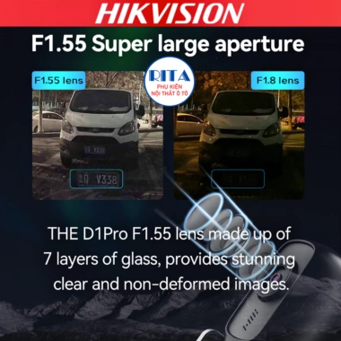 Camera hành trình Hikvision D1 Pro 2K Wifi xoay 360 - Chính hãng, giá 820.000