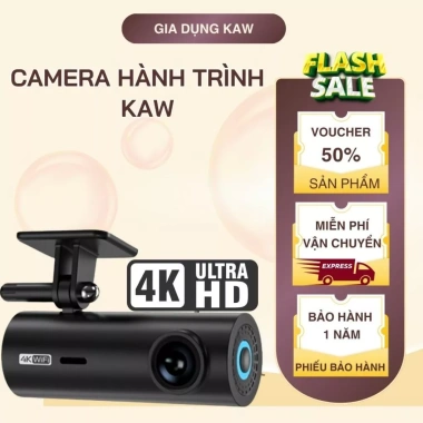 Camera hành trình KAW 4K WiFi 2.160P HD không màn hình tầm nhìn ban đêm keo 3M bảo hành 12 tháng giá 1,267,000 VND