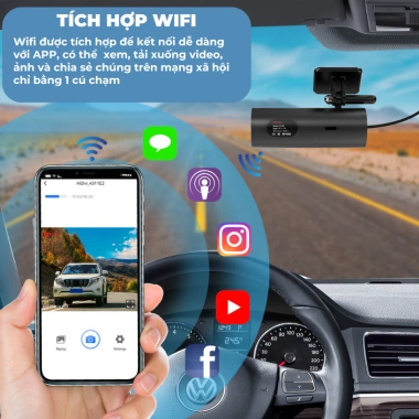 Camera hành trình KAW 4K WiFi 2.160P HD không màn hình tầm nhìn ban đêm keo 3M bảo hành 12 tháng giá 1,267,000 VND 4 Camera hành trình KAW 4K WiFi 2.160P HD không màn hình tầm nhìn ban đêm keo 3M bảo hành 12 tháng giá 1,267,000 VND 4