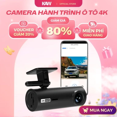 Camera hành trình KAW 4K WiFi - Ghi hình nhanh, quay đêm, kết nối app - 1,267,000 VND