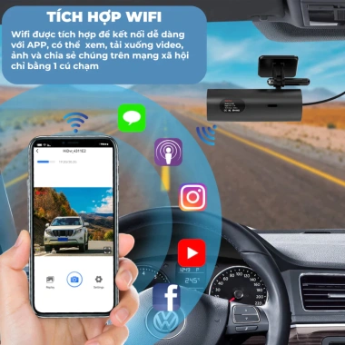 Camera hành trình KAW 4K WiFi - Ghi hình nhanh, quay đêm, kết nối app - 1,267,000 VND 6