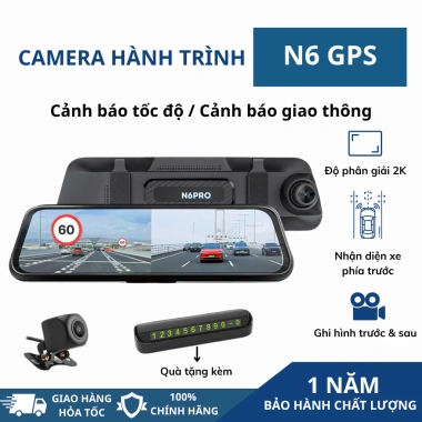 Camera hành trình N6 Pro AI đọc biển số, GPS, cảnh báo tốc độ & giao thông, bảo hành 1 năm - Giá ưu đãi 2.205.000đ Camera hành trình N6 Pro AI đọc biển số, GPS, cảnh báo tốc độ & giao thông, bảo hành 1 năm - Giá ưu đãi 2.205.000đ
