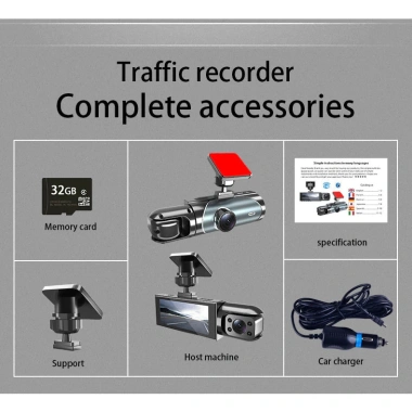 Camera hành trình New Taxi 3 mắt full HD 1.080p hồng ngoại siêu nét, giá 85.300₫