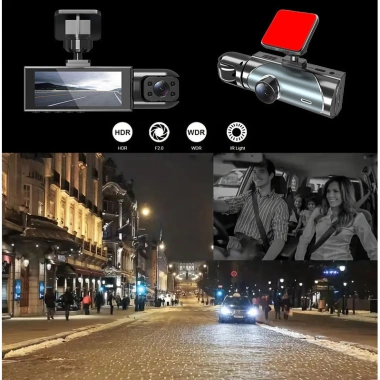 Camera hành trình New Taxi 3 mắt full HD 1.080p hồng ngoại siêu nét, giá 85.300₫