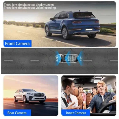 Camera hành trình New Taxi 3 mắt full HD 1.080p hồng ngoại siêu nét, giá 85.300₫