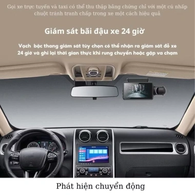 Camera hành trình ô tô 2 mắt F2 ống kính kép góc rộng 1.080p/720p WIFI - 550k 3