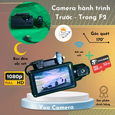 Camera hành trình ô tô 2 mắt F2 ống kính kép góc rộng 1.080p/720p WIFI - 550k 10